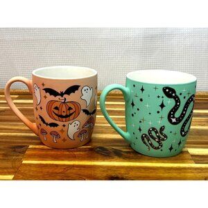 Pair of Cobwebs and Cauldron coffee mugs
